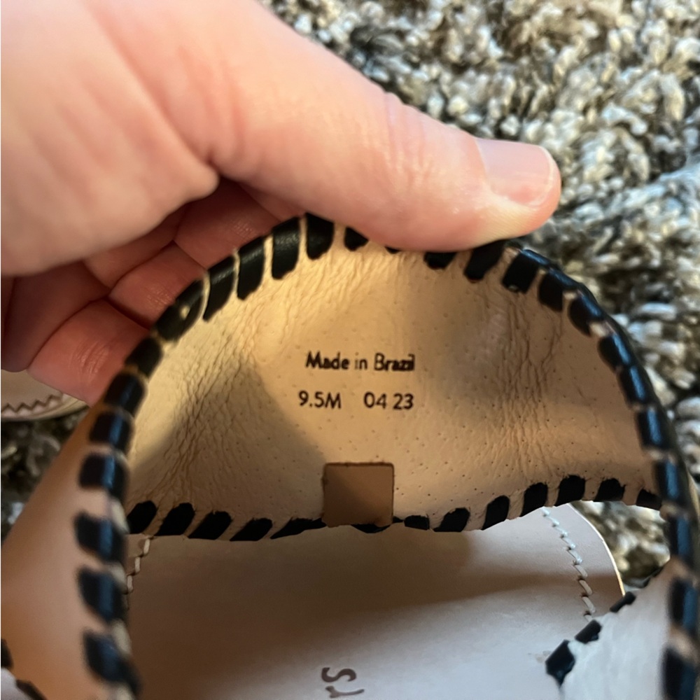Jack Rogers Original Jacks Flat Sandal Size 9.5 Cafe Au Lait with Black *NWOT* - Picture 7 of 9